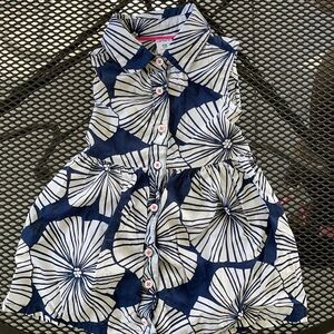 Carter’s Button Up Collared Blue & White Tank Top Dress Size 18m